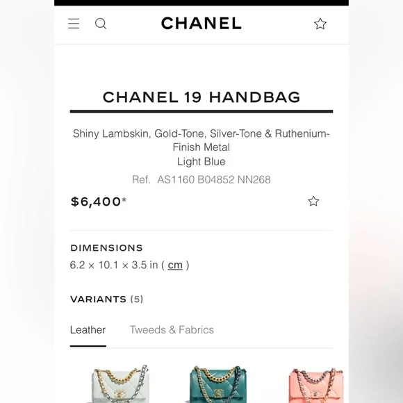 NWT CHANEL 19 HANDBAG AUTHENTIC - Picture 7 of 7